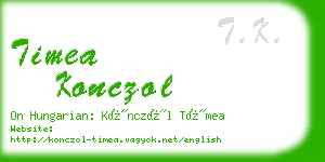 timea konczol business card